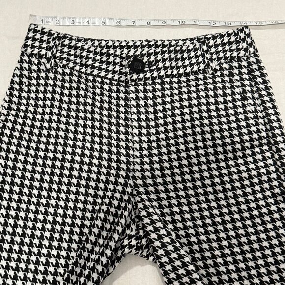 Cabi Women's Black and White Houndstooth‎ Wide Leg Pants Size 4 - Picture 9 of 9